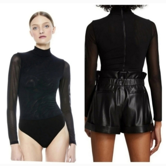 Alice + Olivia Clarinda Turtleneck Long Sleeve Bodysuit in size XL NWT - Picture 9 of 12
